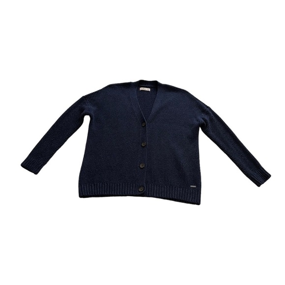 Hollister Ribbed Knit Button Front Cardigan - Size Large - Picture 2 of 12